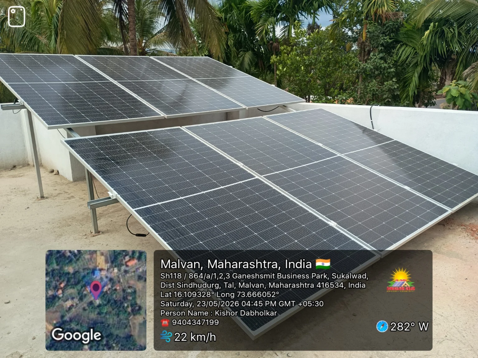 Residential solar installation
